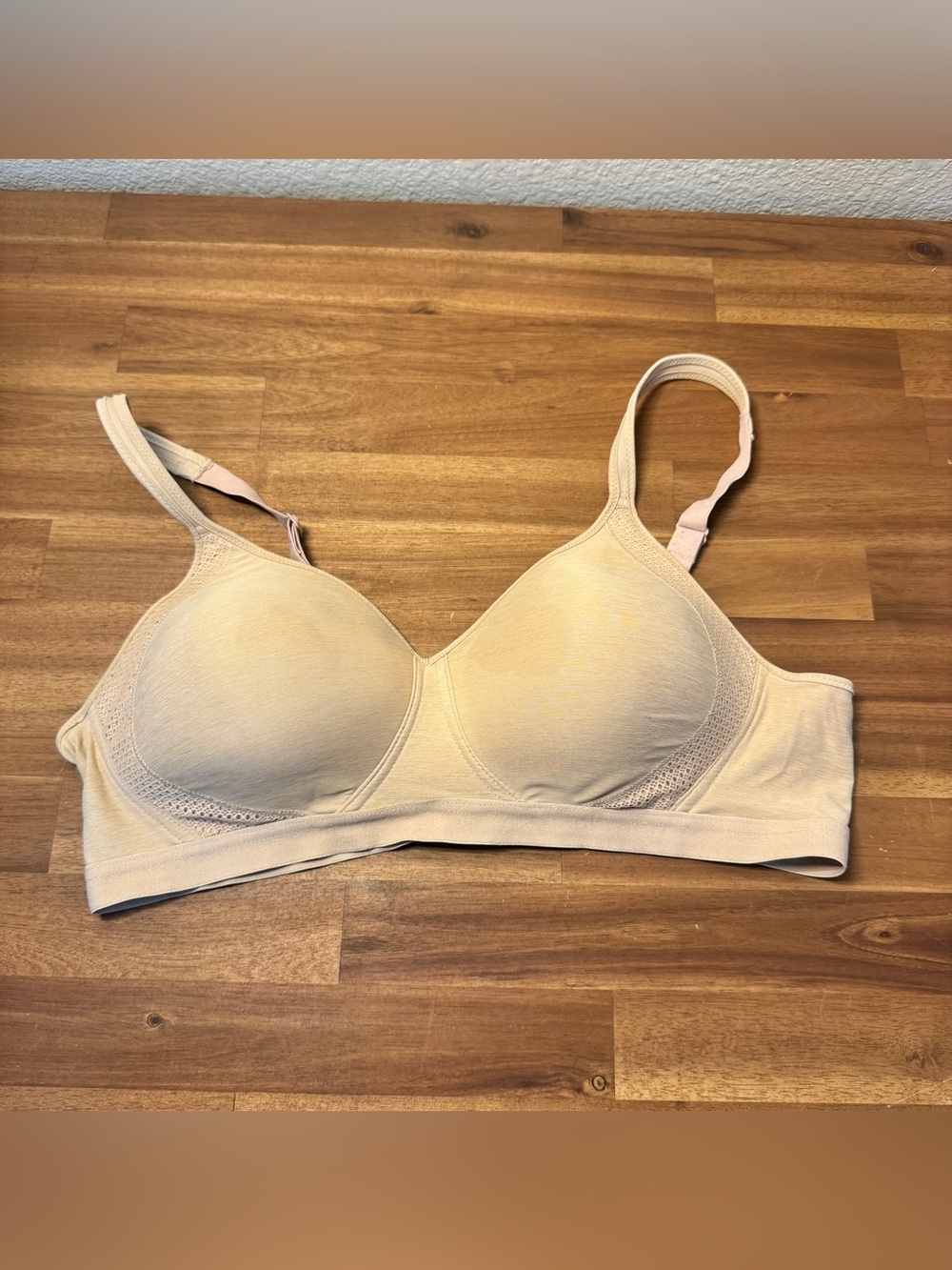 Hanes Light Beige Wireless T-Shirt Bra